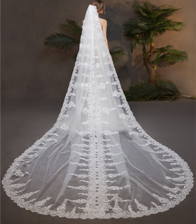 Lace Bridal Veil WV053