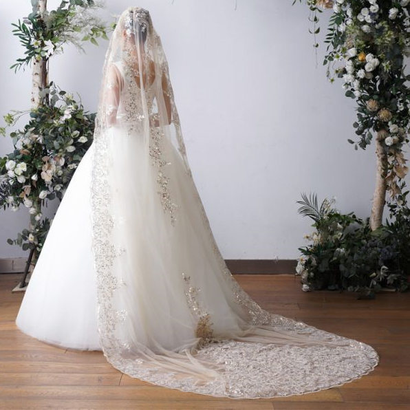 Lace Bridal Veil WV062