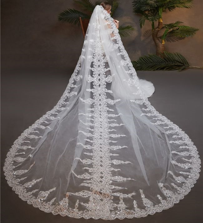 Lace Bridal Veil WV053