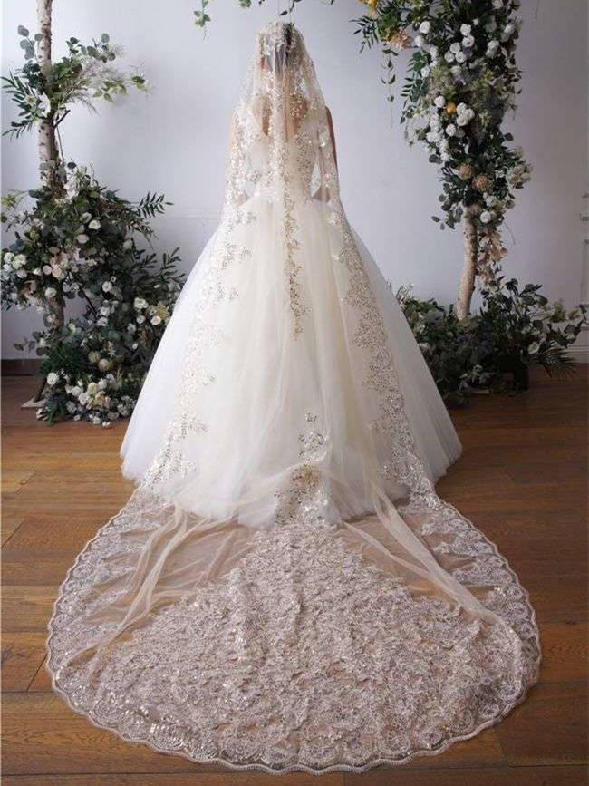 Lace Bridal Veil WV062