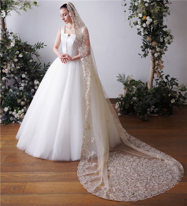 Lace Bridal Veil WV062