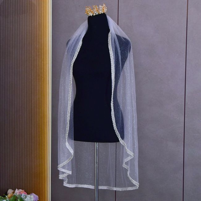 Beading Bridal Veil WV136