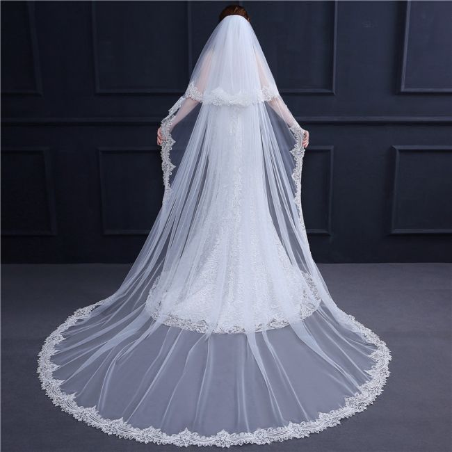 Lace Bridal Veil WV175