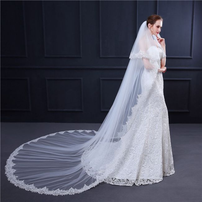 Lace Bridal Veil WV175