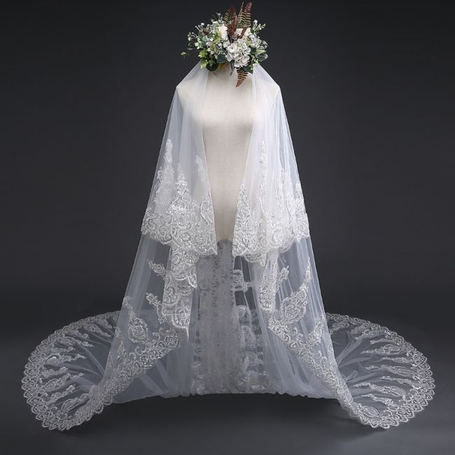 Lace Bridal Veil WV167