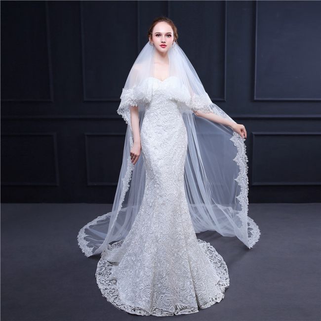 Lace Bridal Veil WV175