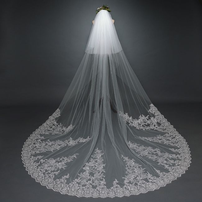 Lace Bridal Veil WV143