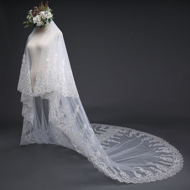 Lace Bridal Veil WV167