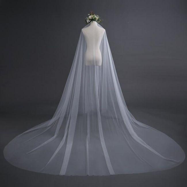 Simple Bridal Veil WV141