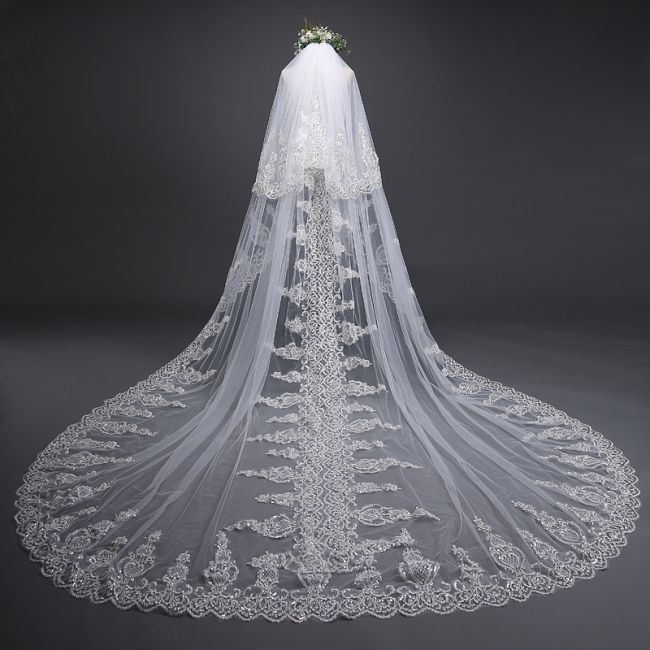 Lace Bridal Veil WV167