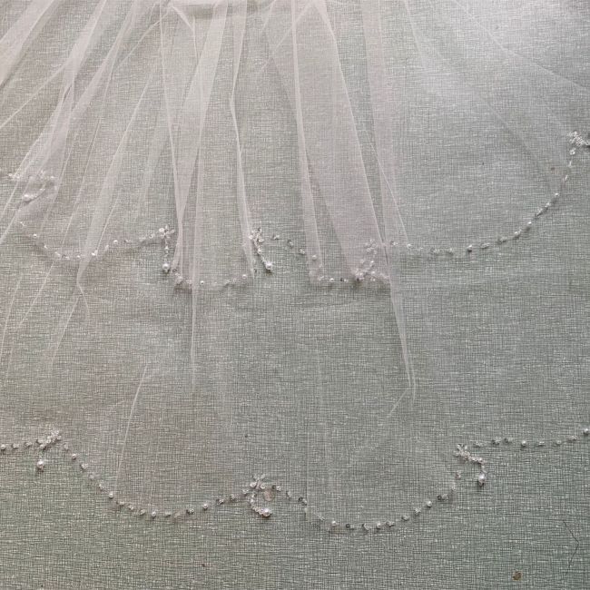 Beading Wedding Veil WV185