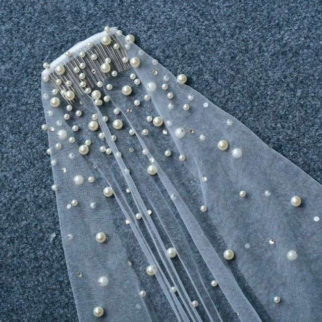 Pearl Wedding Veil WV190