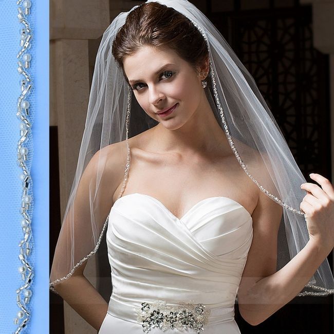 Beading Wedding Veil WV182