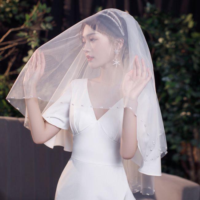 Beading Wedding Veil WV186