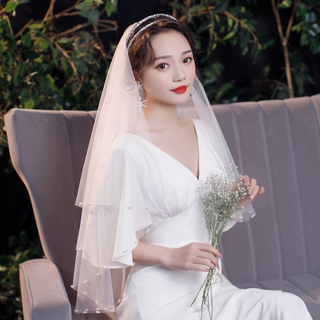 Beading Wedding Veil WV186