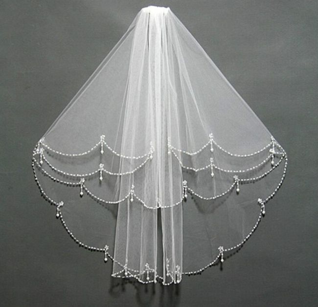 Beading Wedding Veil WV185