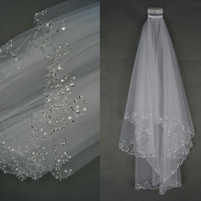 Beading Wedding Veil WV179