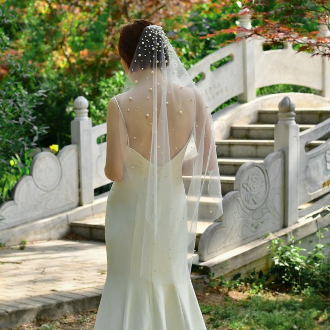 Pearl Wedding Veil WV190