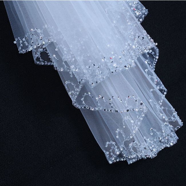 Beading Wedding Veil WV179