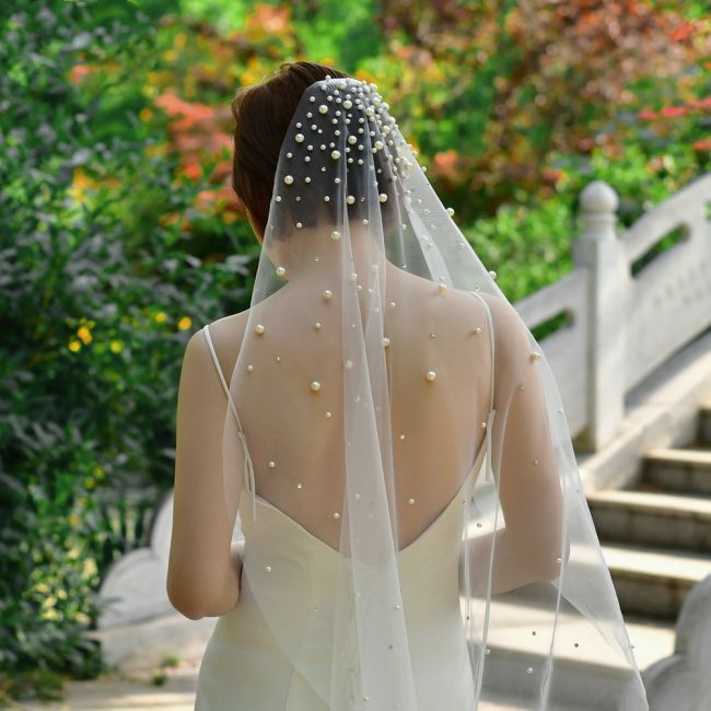 Pearl Wedding Veil WV190