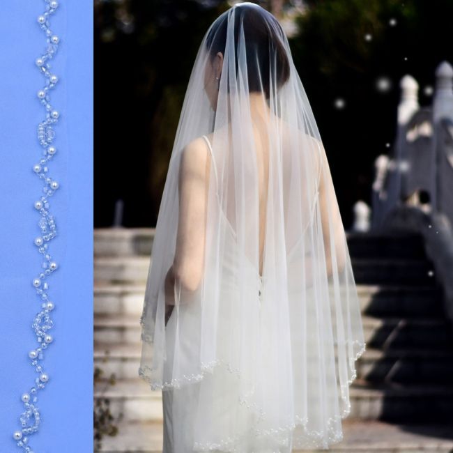 Beading Wedding Veil WV183