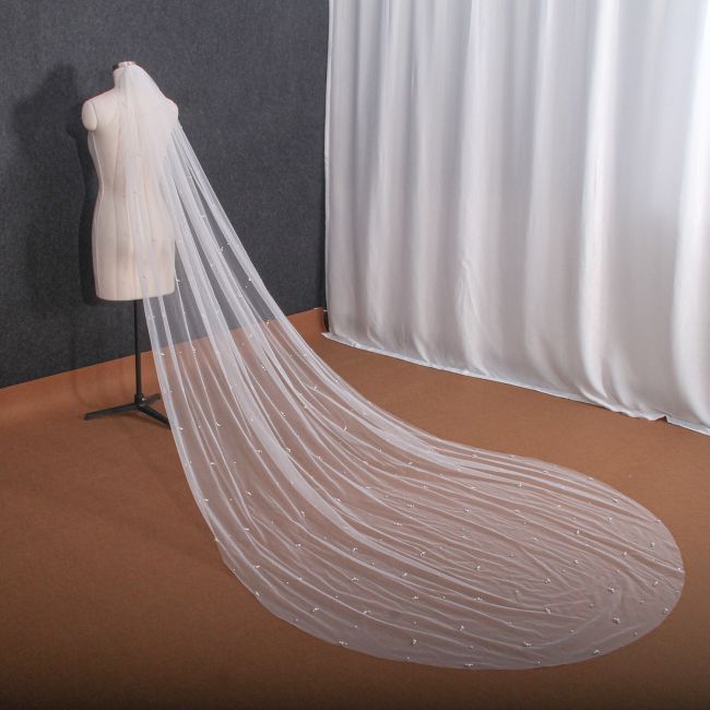 Pearl Wedding Veil WV243