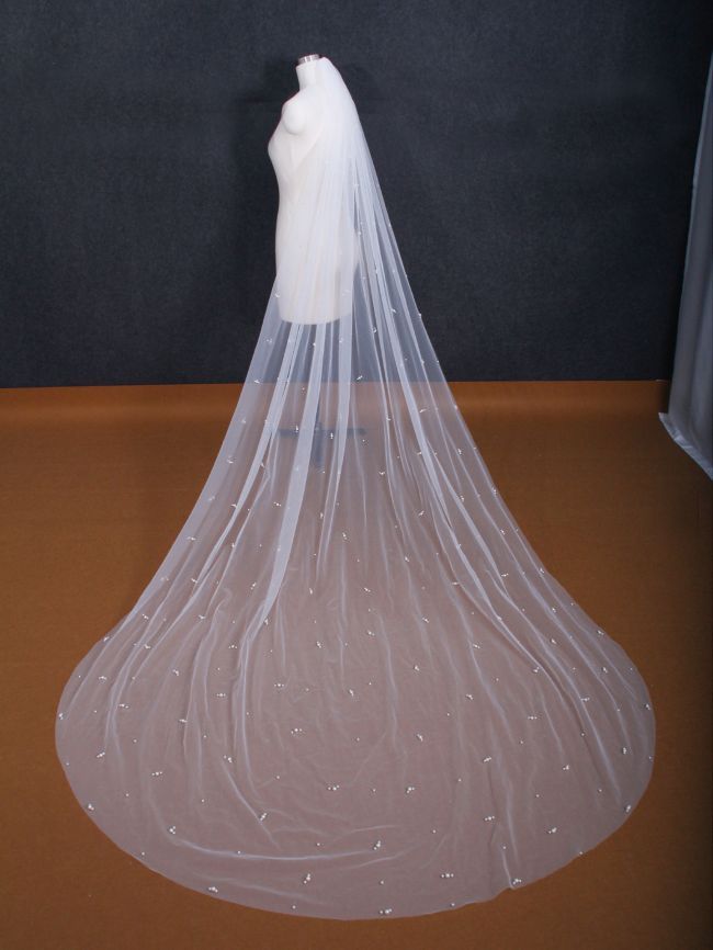 Pearl Wedding Veil WV243