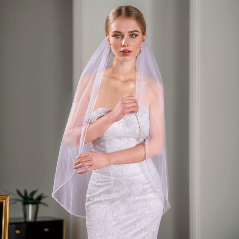 Beaded Wedding Veil