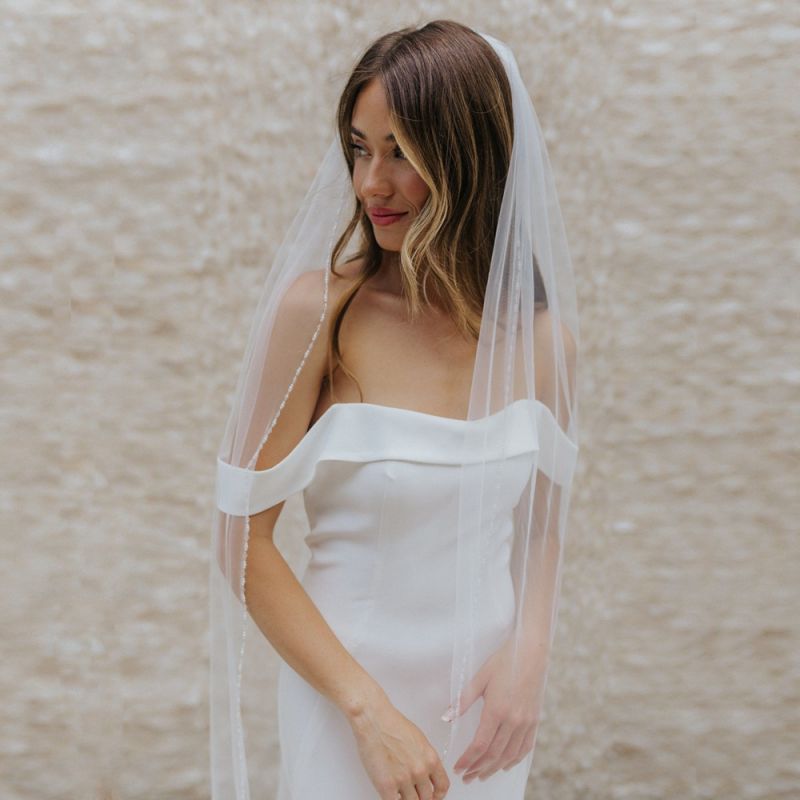 Beaded Wedding Veil