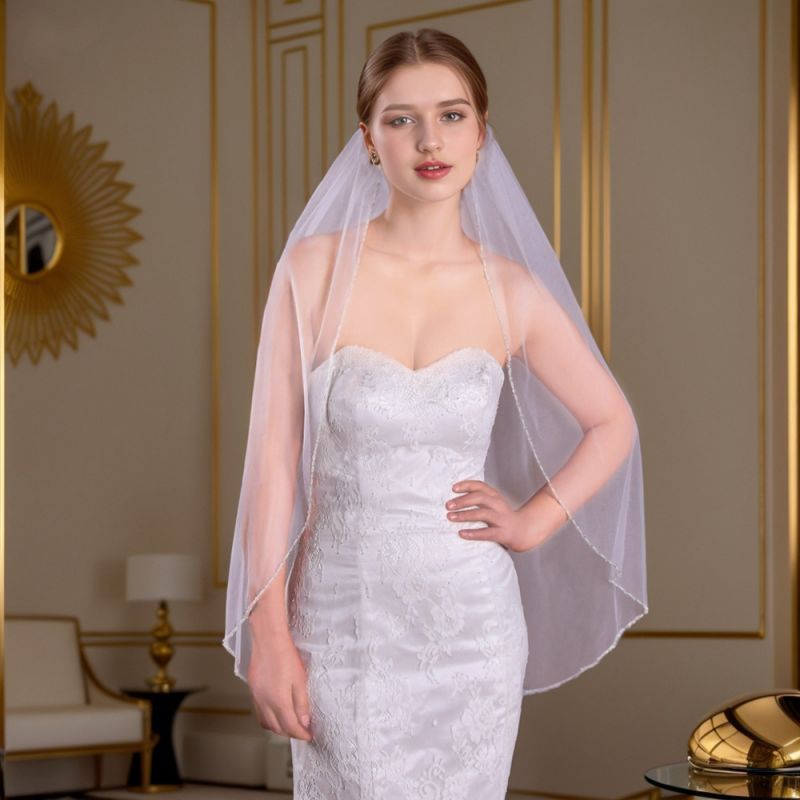Beaded Wedding Veil