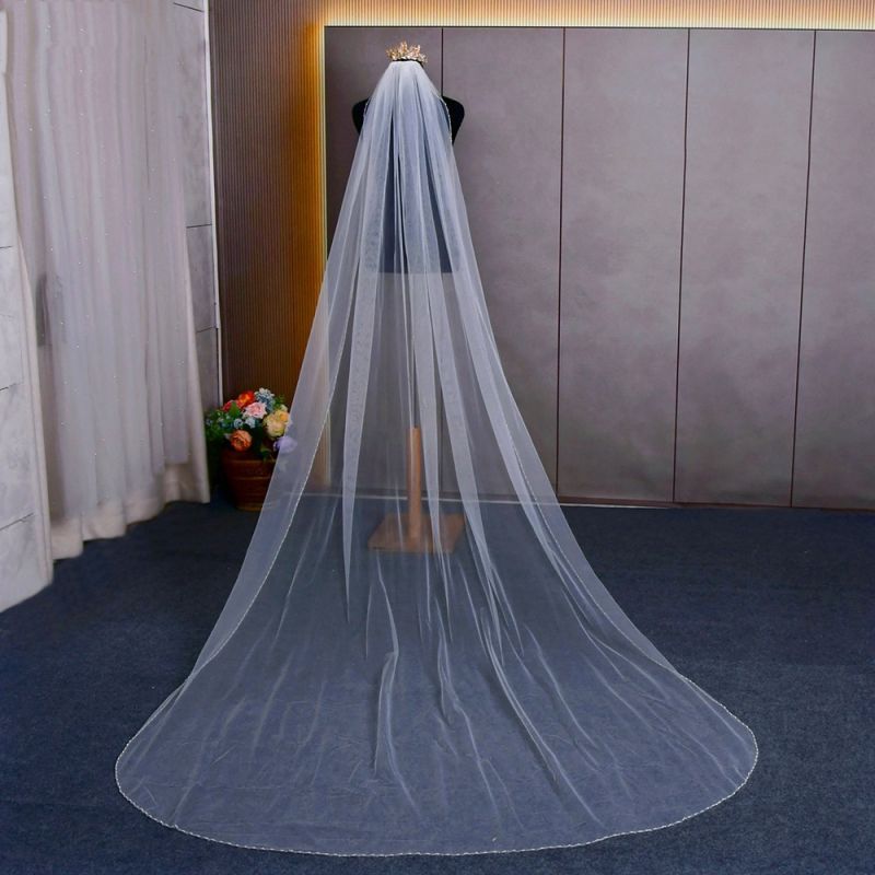 Beaded Wedding Veil