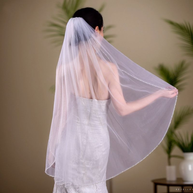 Beaded Wedding Veil