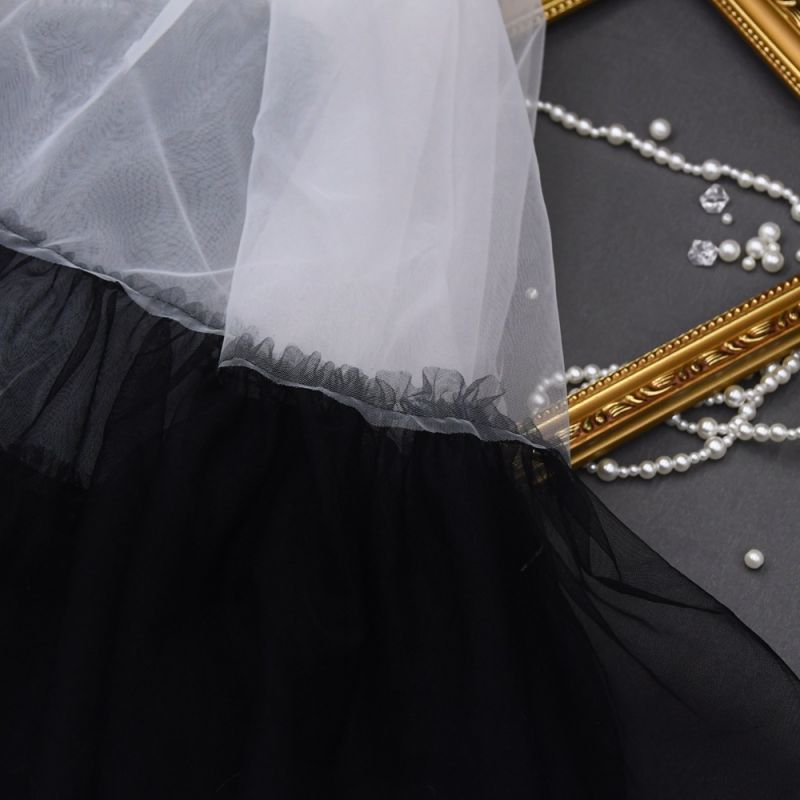 Black Wedding Veil WV254