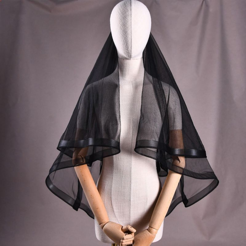 Black Wedding Veil WV262