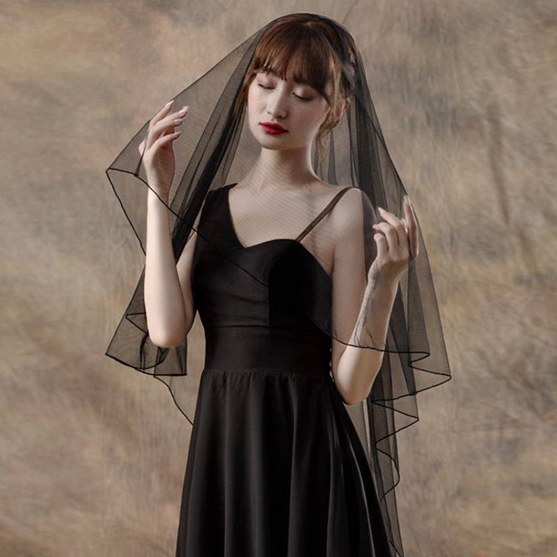 Black Wedding Veil WV299