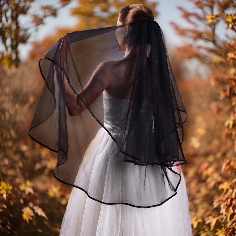 Black Wedding Veil