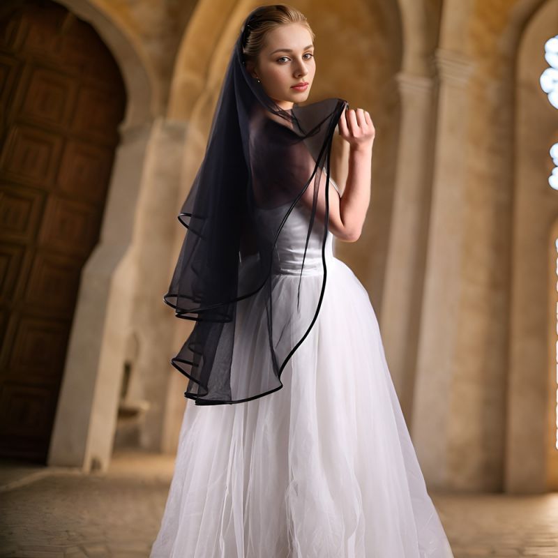 Black Wedding Veil