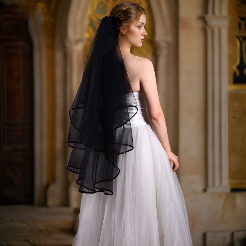 Black Wedding Veil