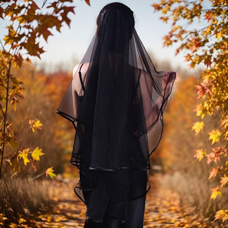 Black Wedding Veil