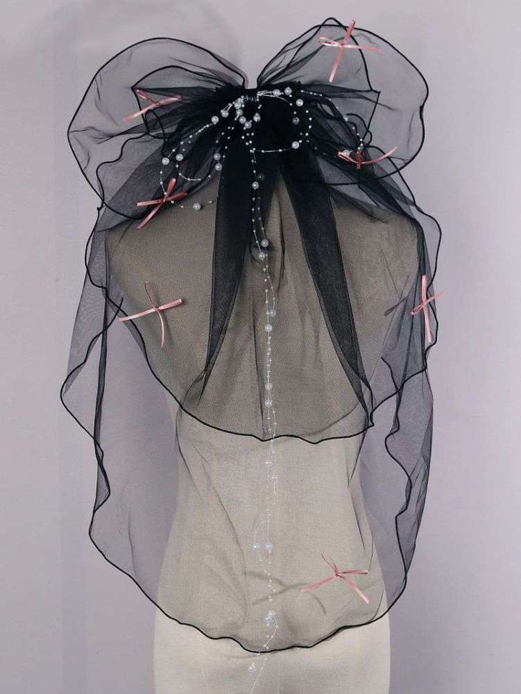 Black Wedding Veil WV330