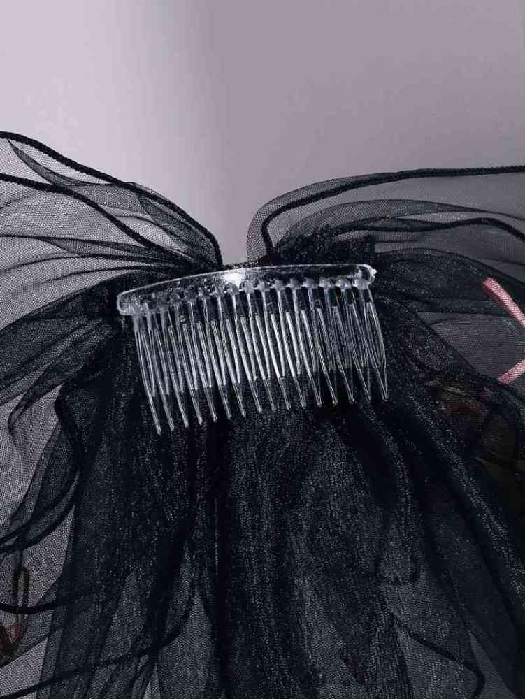 Black Wedding Veil WV330