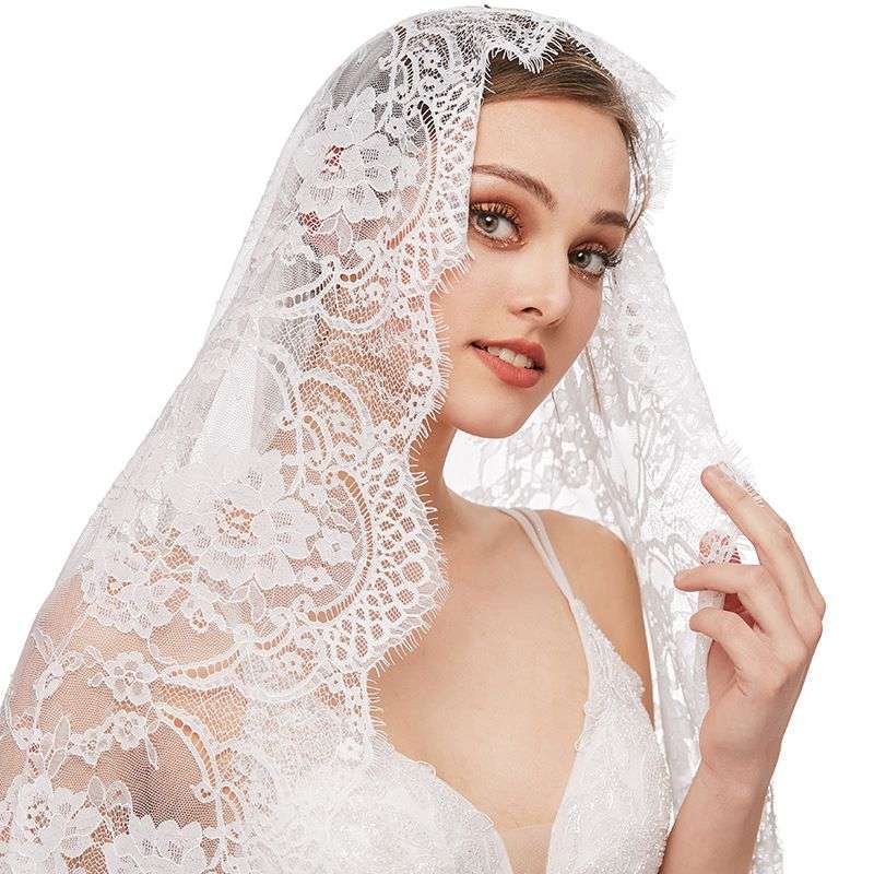 Black Wedding Veil WV317