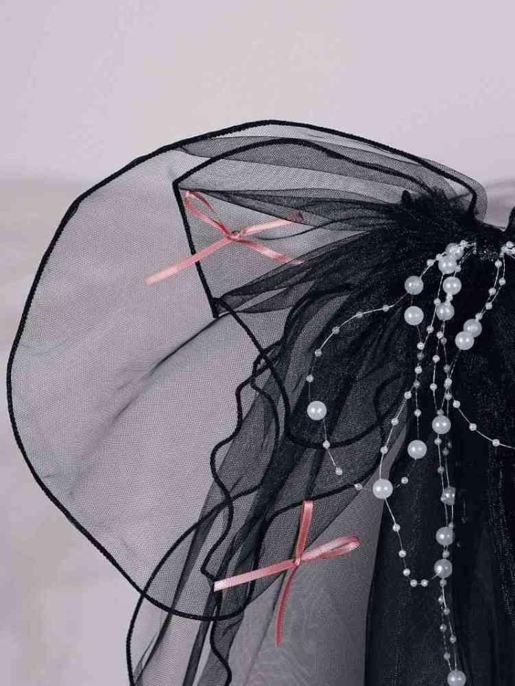 Black Wedding Veil WV330