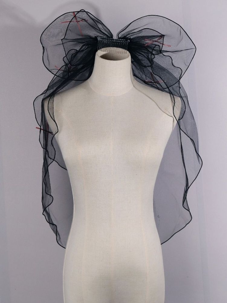 Black Wedding Veil WV330