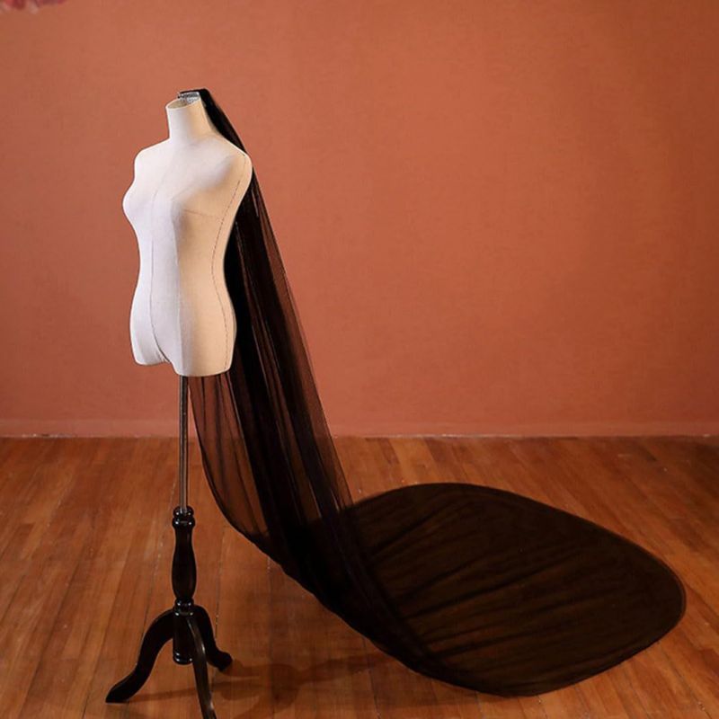 Black Wedding Veil WV329