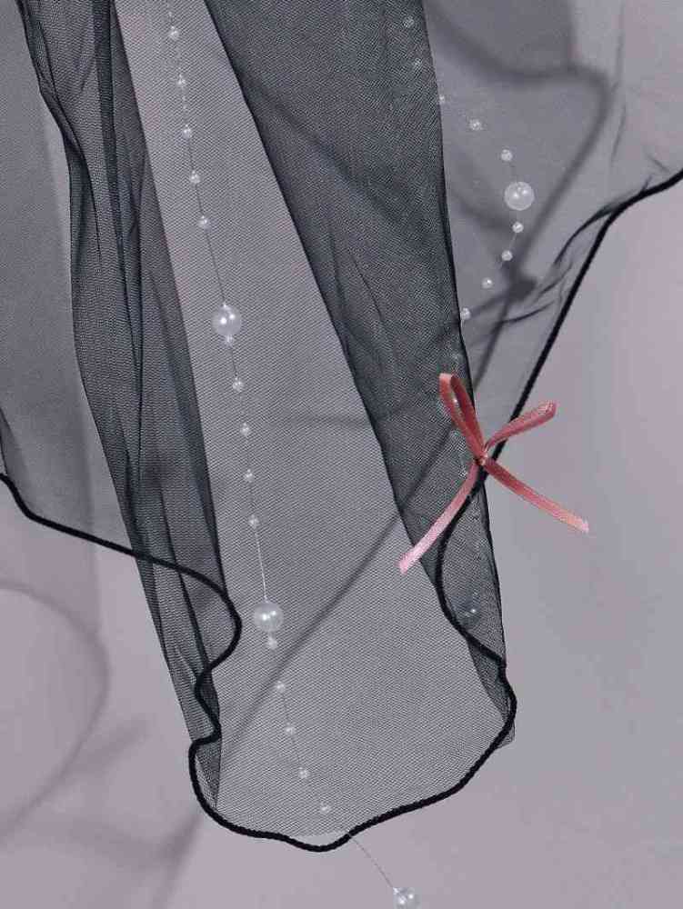 Black Wedding Veil WV330