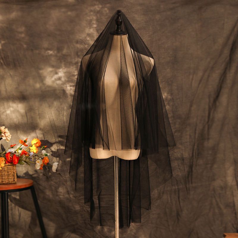 Black Wedding Veil WV324