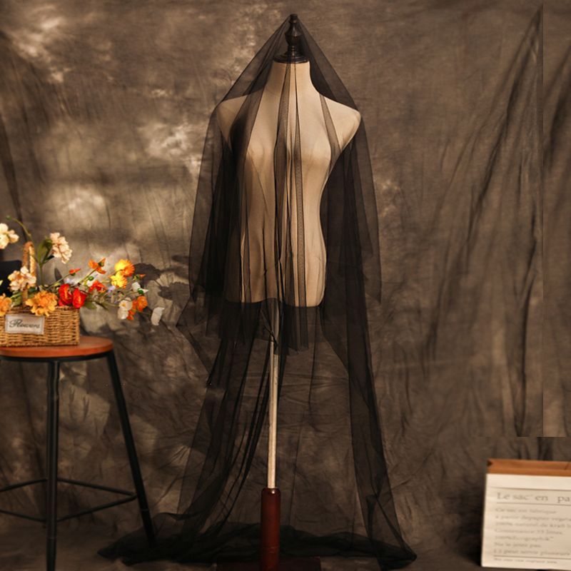 Black Wedding Veil WV324