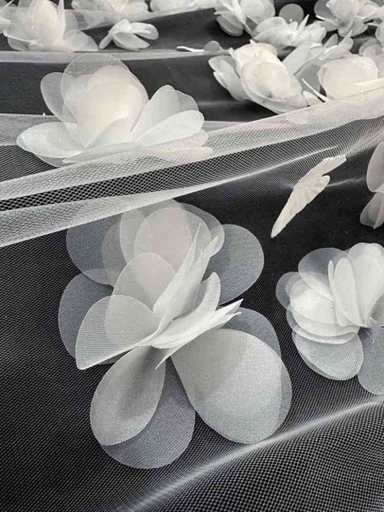 3D Floral Bridal Veil WV348