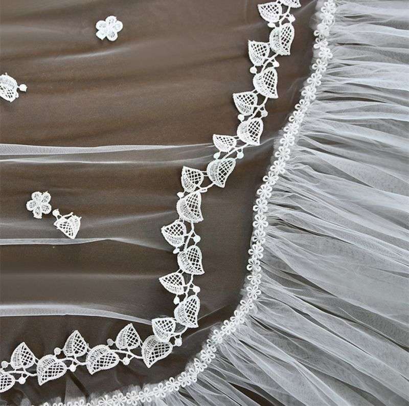 3D Floral Bridal Veil WV362